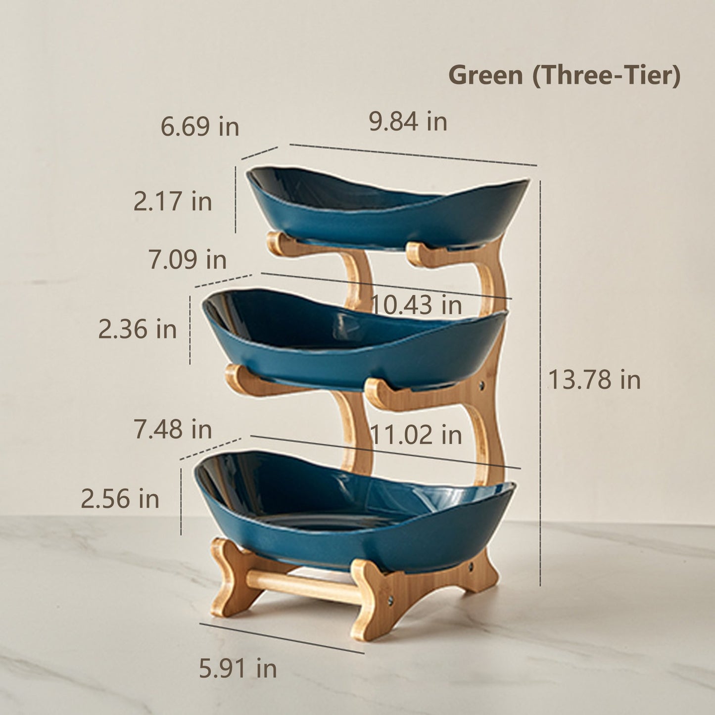 ๐2-Tier / 3-Tier Fruit Basket. Countertop Fruit Bowl(Includes Stand