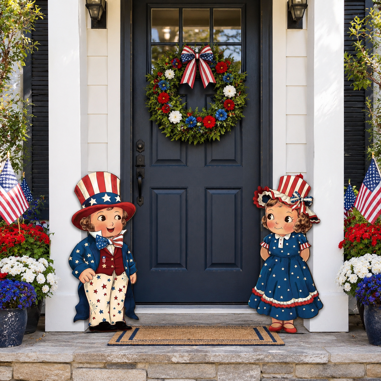 🔥Hot Sale 49% off🌟Patriotic Wooden Hanging Door Signs
