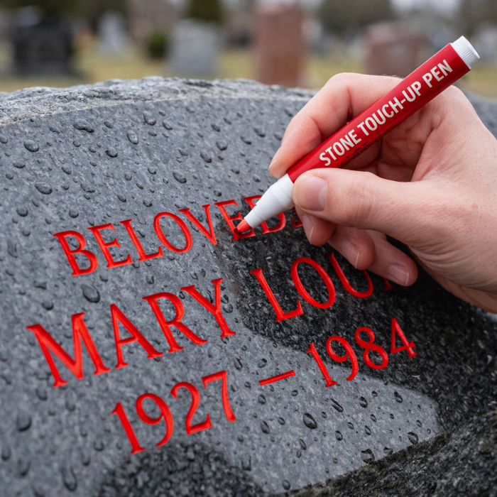 Golden Tombstone Marker Pen for Restoring Faded Grave Inscriptions✍️