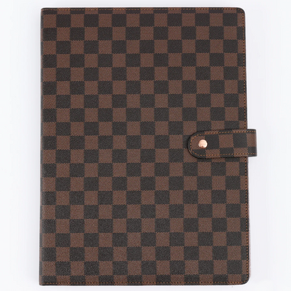 Checkered Portfolio with A4 Legal Notepad