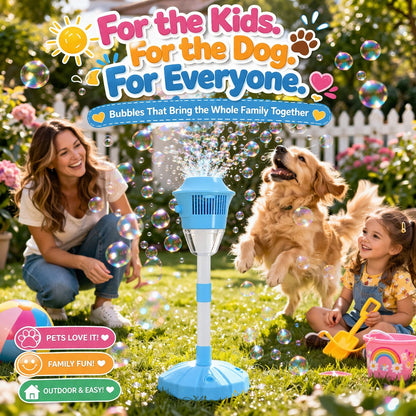 ✨ One-Button Bubble Machine – LED Lights. Day & Night Fun. for Kids & Parties ☃