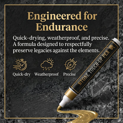Golden Tombstone Marker Pen for Restoring Faded Grave Inscriptions✍️