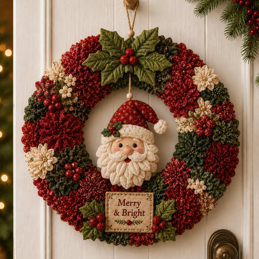 49% Off Last Day 🔥🎄 3D Fabric Poke Wreath DIY Kit
