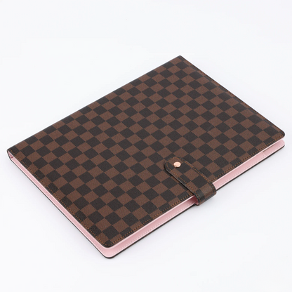 Checkered Portfolio with A4 Legal Notepad