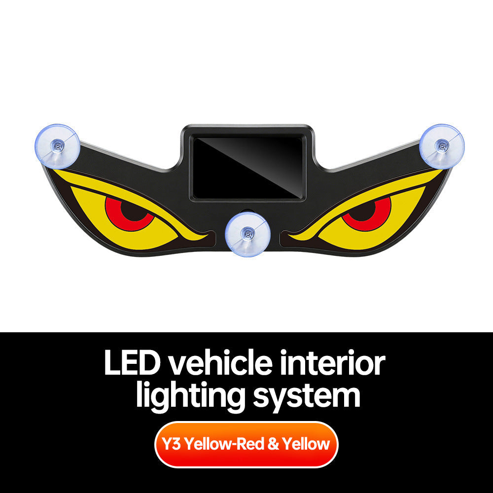💥LAST DAY 70% OFF-🚗LaozikTM Car Rear Window Dynamic LED Display – Vampire Devil Eye Emoji Panel, Auto Decorative Light