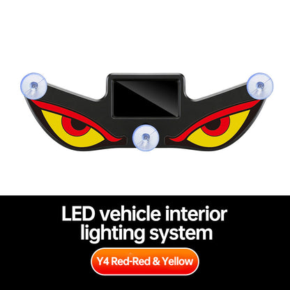 💥LAST DAY 70% OFF-🚗LaozikTM Car Rear Window Dynamic LED Display – Vampire Devil Eye Emoji Panel, Auto Decorative Light