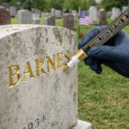 Golden Tombstone Marker Pen for Restoring Faded Grave Inscriptions✍️