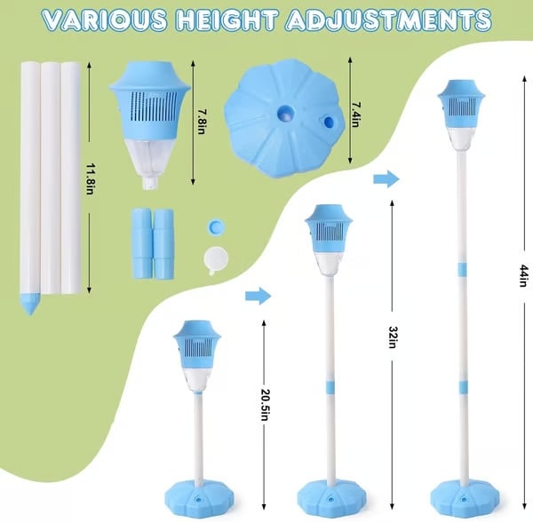 ✨ One-Button Bubble Machine – LED Lights. Day & Night Fun. for Kids & Parties ☃