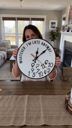 🔥LAST DAY 48% OFF🔥"Whatever, I'm Late Anyway" Funny Wall Clock