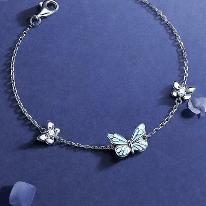 Luminous Dream Blue Butterfly Bracelet
