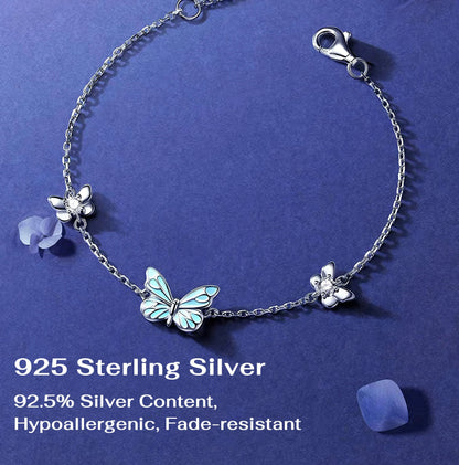 Luminous Dream Blue Butterfly Bracelet
