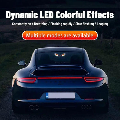 💥LAST DAY 70% OFF-🚗LaozikTM Car Rear Window Dynamic LED Display – Vampire Devil Eye Emoji Panel, Auto Decorative Light