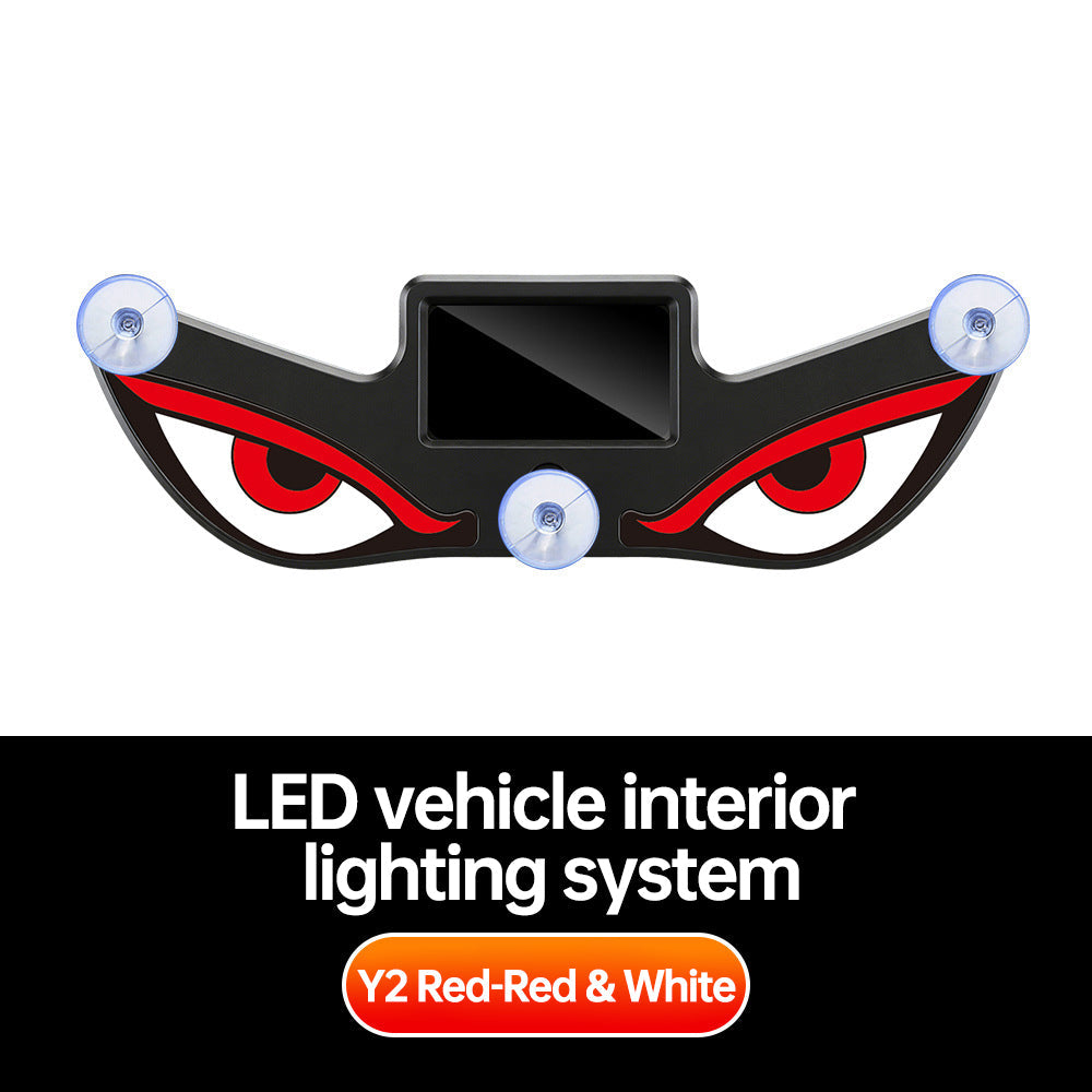 💥LAST DAY 70% OFF-🚗LaozikTM Car Rear Window Dynamic LED Display – Vampire Devil Eye Emoji Panel, Auto Decorative Light