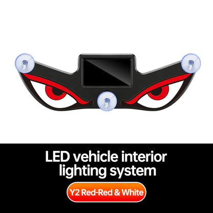 💥LAST DAY 70% OFF-🚗LaozikTM Car Rear Window Dynamic LED Display – Vampire Devil Eye Emoji Panel, Auto Decorative Light