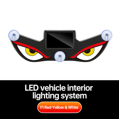 💥LAST DAY 70% OFF-🚗LaozikTM Car Rear Window Dynamic LED Display – Vampire Devil Eye Emoji Panel, Auto Decorative Light