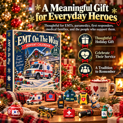 CHRISTMAS KICKOFF 40% OFF - EMT On The Way Advent Calendar 2026 - 24-Day Festive Countdown, Acrylic Charms Blind Box - Gift For Family, Friends