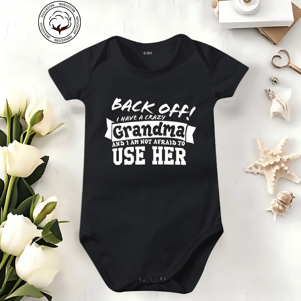 🔥Hot Sale 49% off🌟👶 Back Off! I Have a Crazy Grandpa Cute Cotton Baby Bodysuit(💥Buy 3 Get 1 Free 🛒Free Shipping)