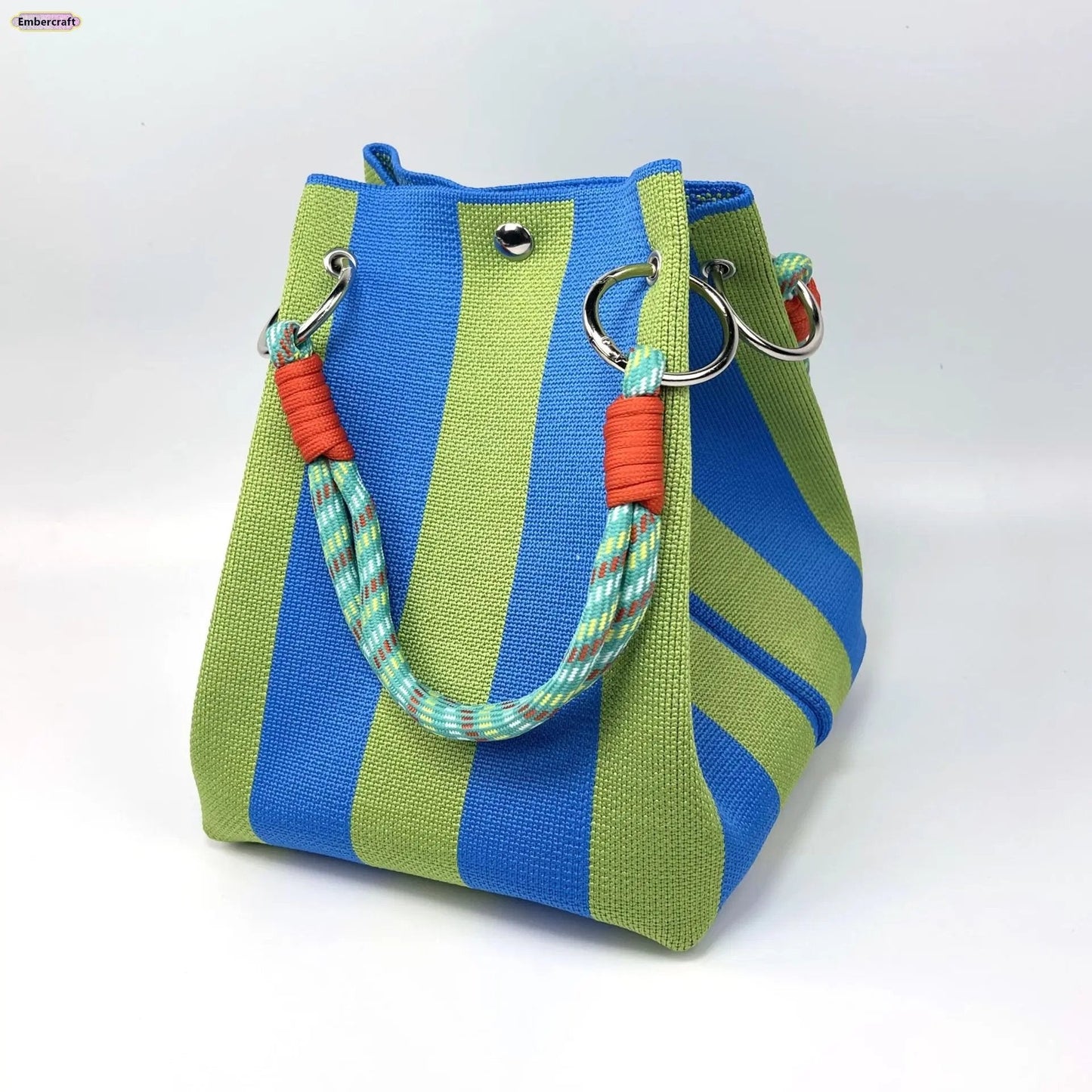 Boho Handmade Crochet Bucket Bag – Lightweight Summer Beach Shoulder Bag for Travel & Daily Use